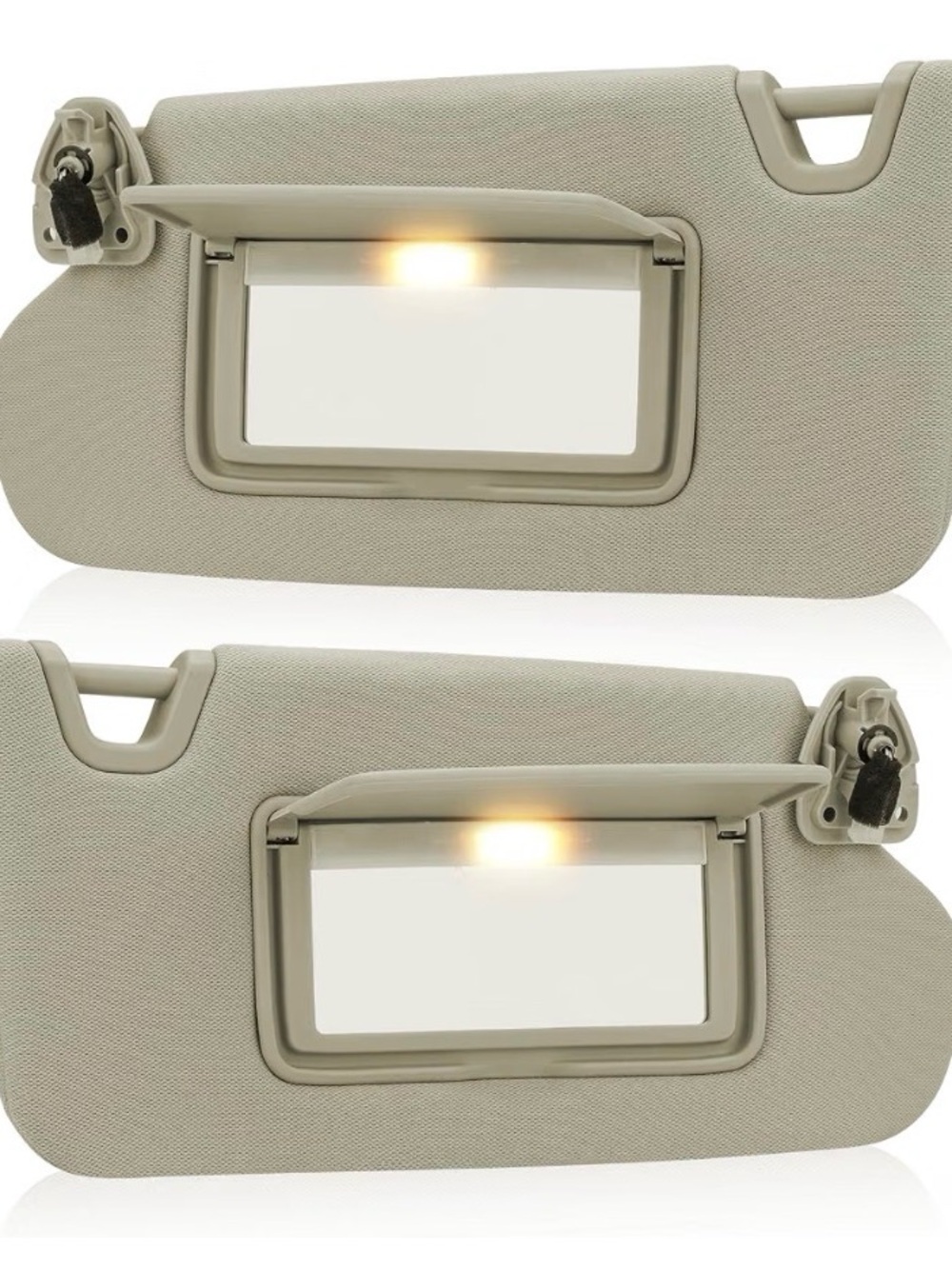 Beige Driver Left + Passenger Right Side Sun Visor Replacement Nissan